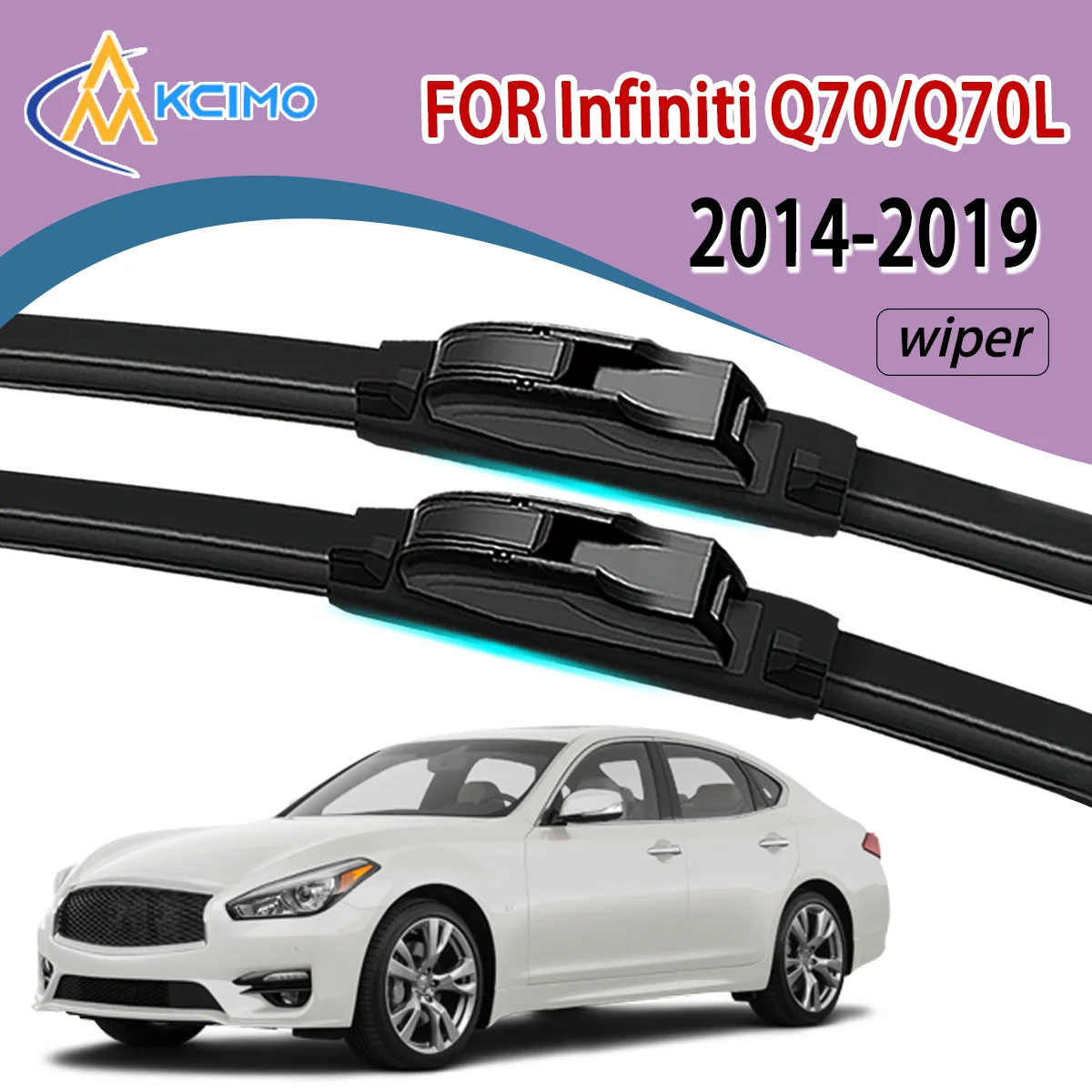 

New Windscreen Wiper Blades For Infiniti Q70/Q70L Y51 2014–2019 Front Window Car Accessories 2Pcs