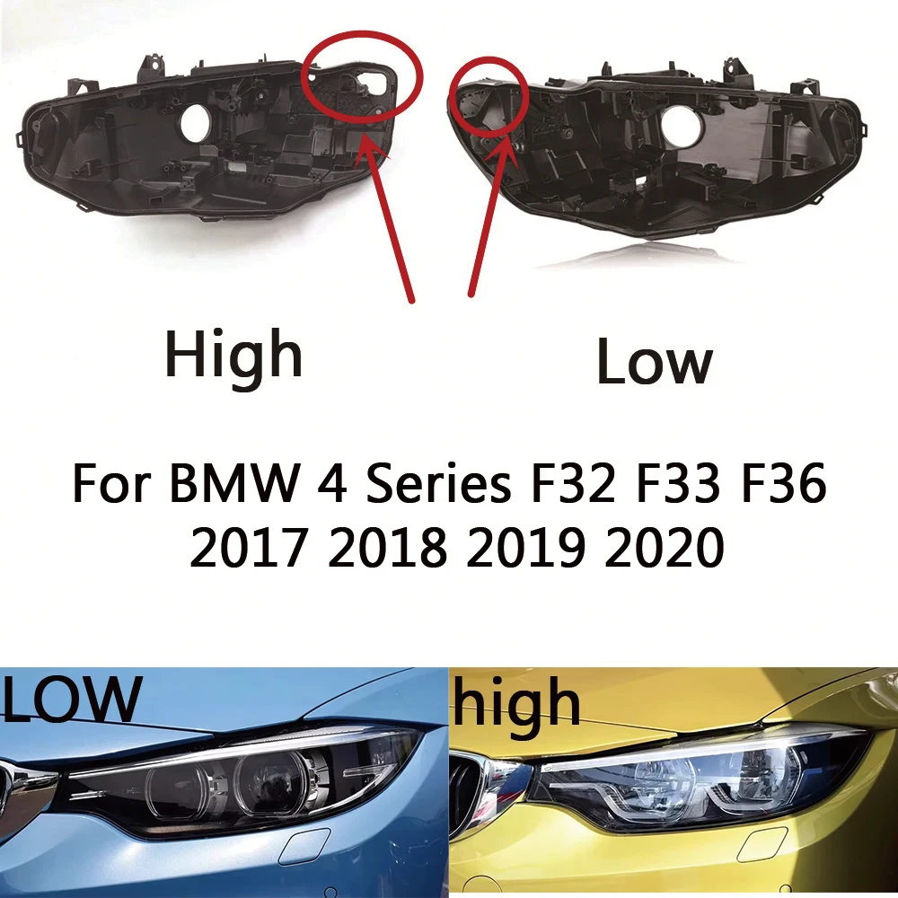 

Для BMW 4 серии F32 F33 F36 2017 2018 2019 2020 База фары Дом заднего замены переднего фонаря Держатель задней поддержки