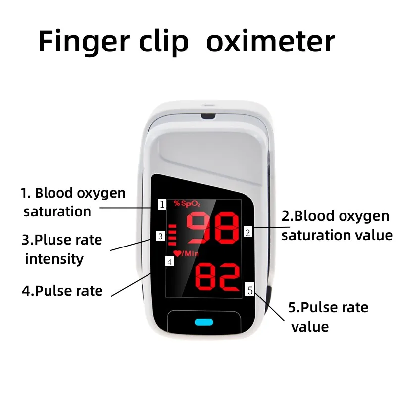 Household Oxysept Fingertip Pulse Oximeter Blood Oxygen Saturation Measured SPO2  Portable Accurate and Professional Oximetro