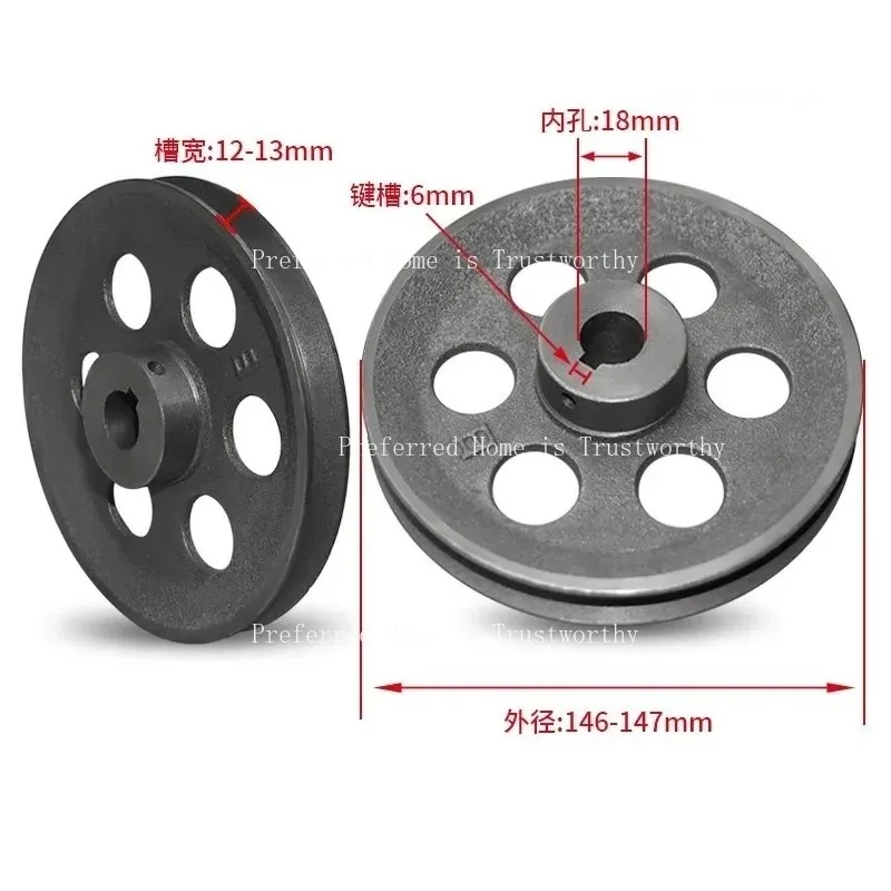 

Suitable for 1 V-type Pulley with A Diameter of 150-200mm, Hollow Single Groove A-type Pulley, Cast Iron Wheel