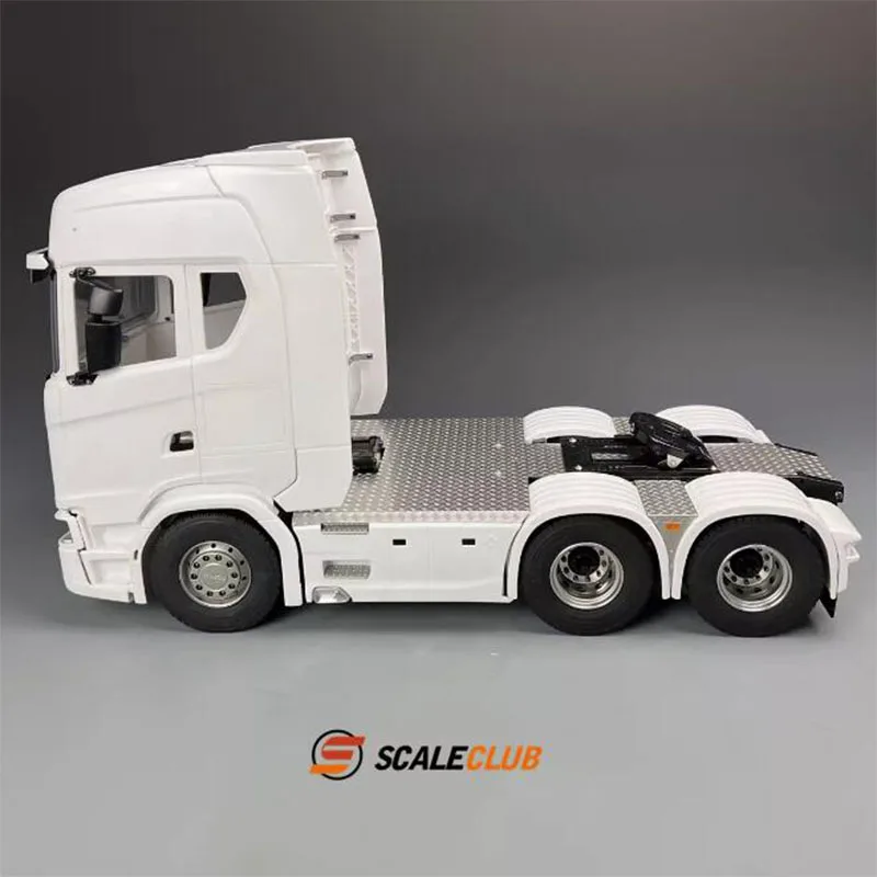 SCALECLUB 1/14 dla SCANIA 770S pokrywa podwozia ze stali nierdzewnej płyta przeciwpoślizgowa platforma antypoślizgowa boczna skrzynka narzędziowa