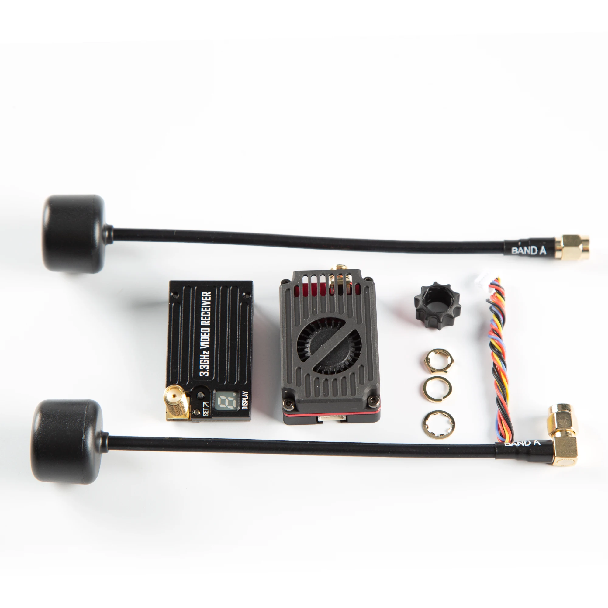 وحدة إرسال RUSHFPV 3.3G 4W VTX ومجموعة استقبال نقل الفيديو 3.3G لطائرات بدون طيار ذات أجنحة ثابتة طويلة المدى RC FPV