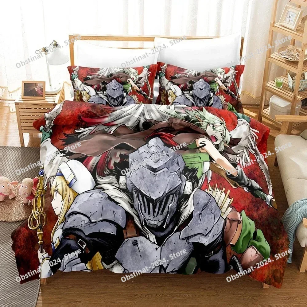 

Goblin Slayer Bedding Set Anime Girl Bed Linen Quilt Duvet Cover Sets Home Decor Single Queen King Size Gift Kids Kawaii Cartoon