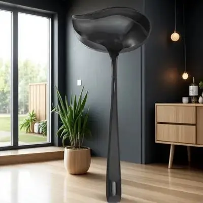 

1Pcs Stainless Steel Duckbill Soup Spoon Thick Deepen Design Hot Pot Kitchen Cutlery Black Duckbill Soup Spoon