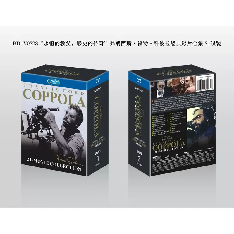 Coppola 21 Disc Blu Ray Collection Classic Movies Including All Three The Godfather Modern Revelation