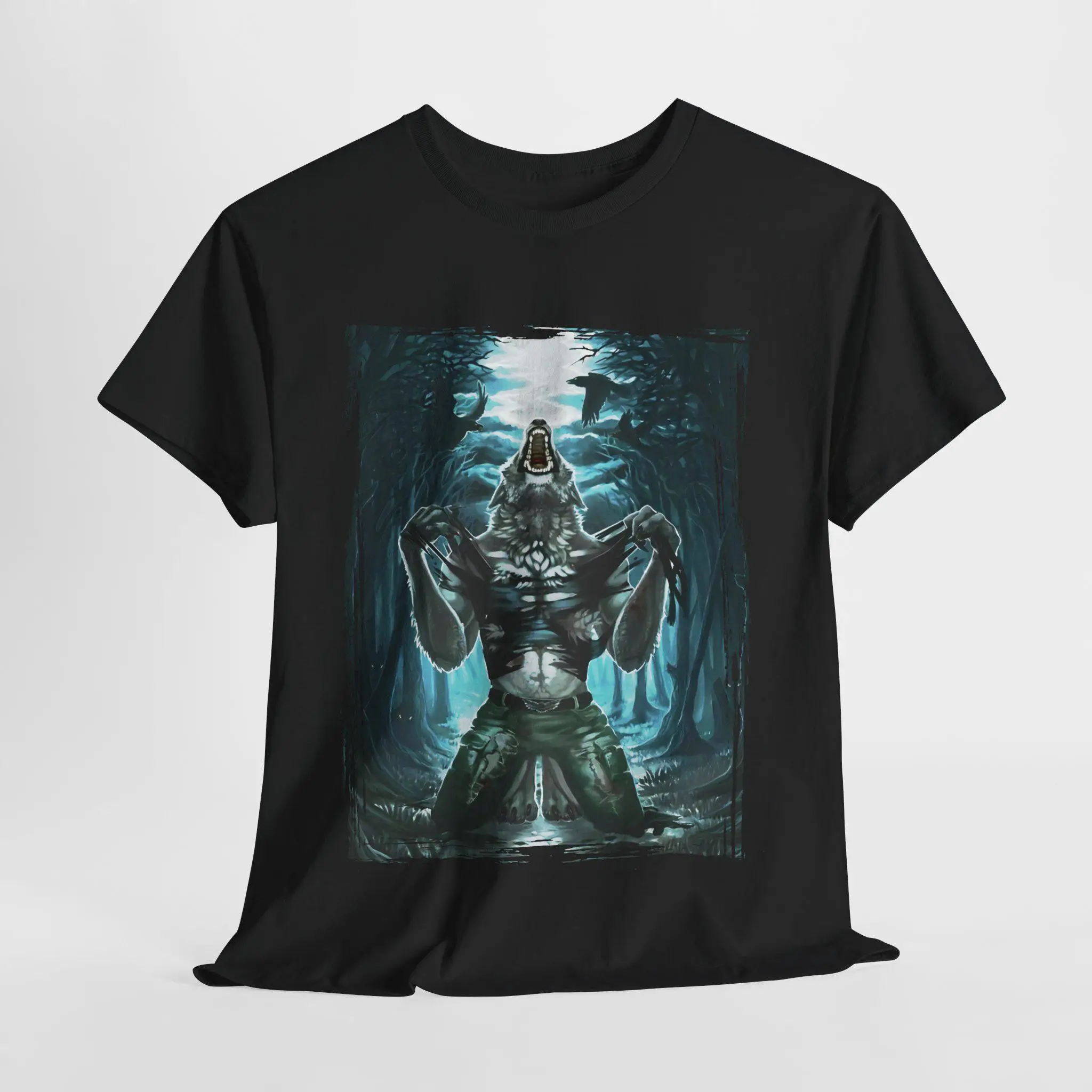 

Alpha Wolf Funny Werewolf Meme T-Shirt Men's and Women's Short Sleeve Cotton Tees Y2k Shirt Summer Men Clothing Streetwear