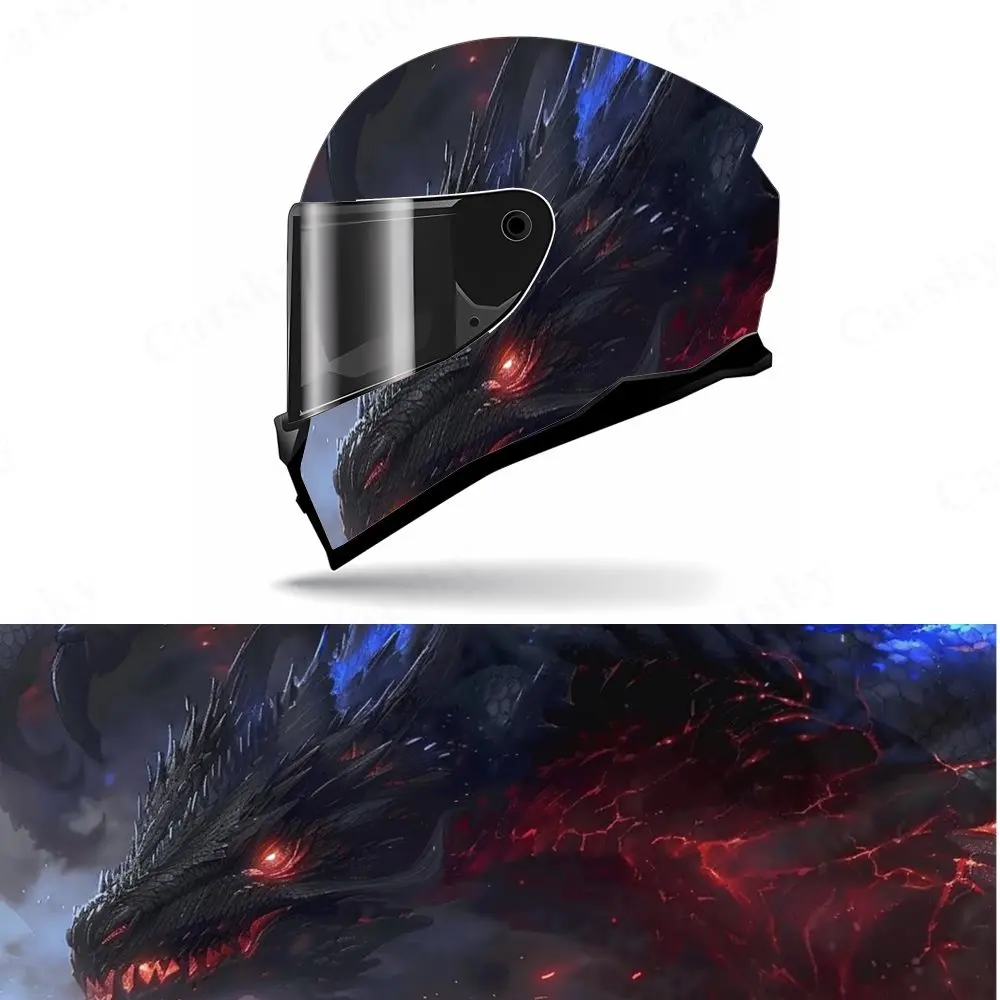 

Magic Flame Dragon Shadow Helmet Sticker - Waterproof and Scratch-resistant PVC, Exploding Magic Dragon Light and Shadow, Motorc