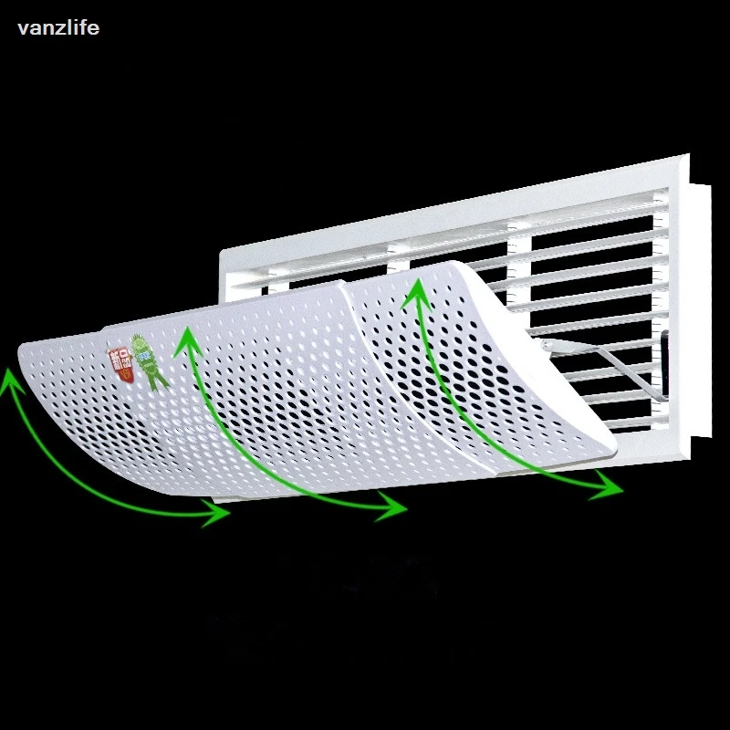 Central Air Conditioning Windshield Anti-Straight Blowing Wind-Guiding Hood Air Conditioner Outlet Heating Transfer Cover Baffle