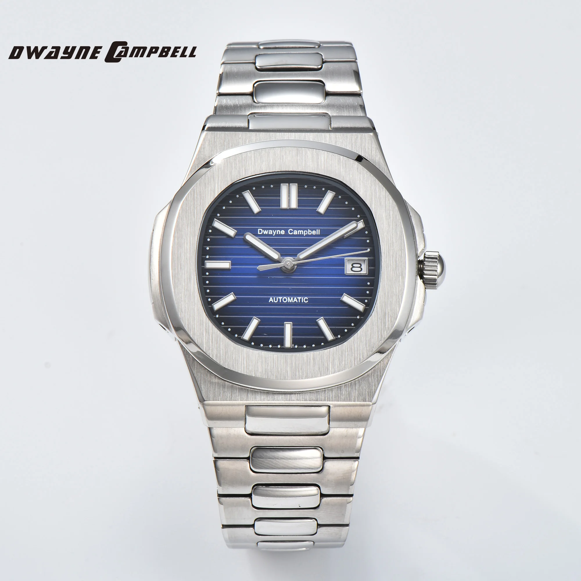 DWAYNE CAMPBELL Classic Men's Automatic Watch Stainless Steel Waterproof Sapphire Glass Luminous Watch Best Men's Gift