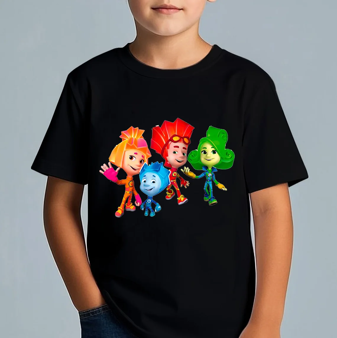 The Fixies Graphic Kids T-shirt Fashion Casual Tops Short Sleeve Tshirt Girls Clothes Summer O-Neck Tee Children Clothing Street