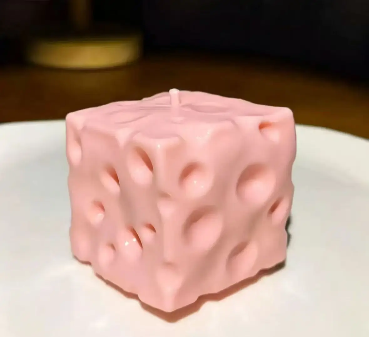 Käseblock Squishy Fidget Toy Langsam Rückfederndes Vaseline Stressabbau-Quetschspielzeug für Erwachsene Rosa Kokosnussöl