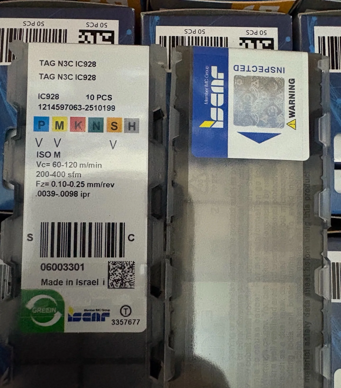 

Hard alloy cutting blades TAG N3C IC928