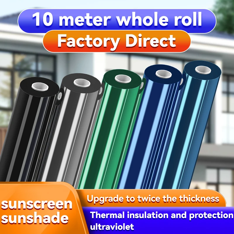 واقي من الشمس وفيلم عازل للنوافذ الزجاجية، وملصقات زجاجية منزلية للتظليل، وغرف الشمس، والشرفات للتظليل، والخصوصية