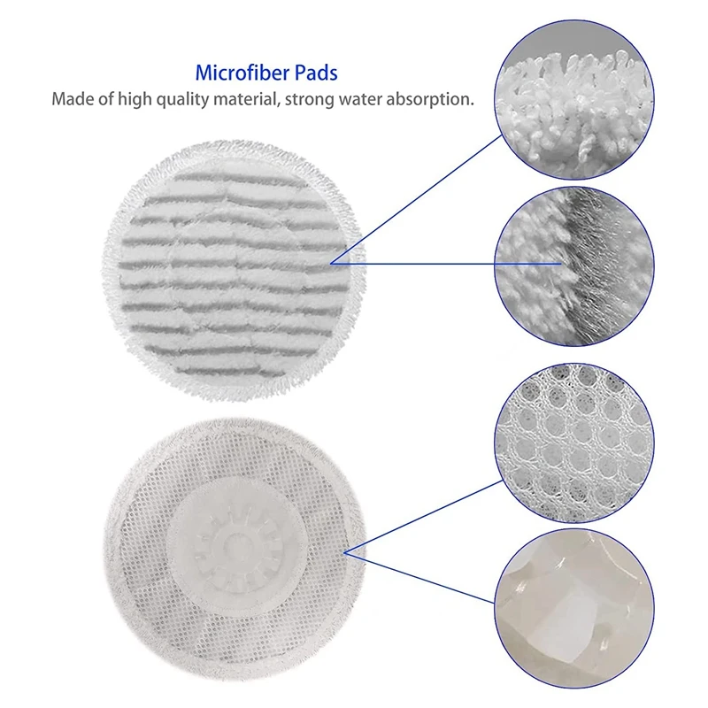 Tampons de vadrouille de rechange pour Shlavabo S7000, S7001, T2, T21, U6002, vadrouilles à récurer à la vapeur, tout en un, 2 pièces