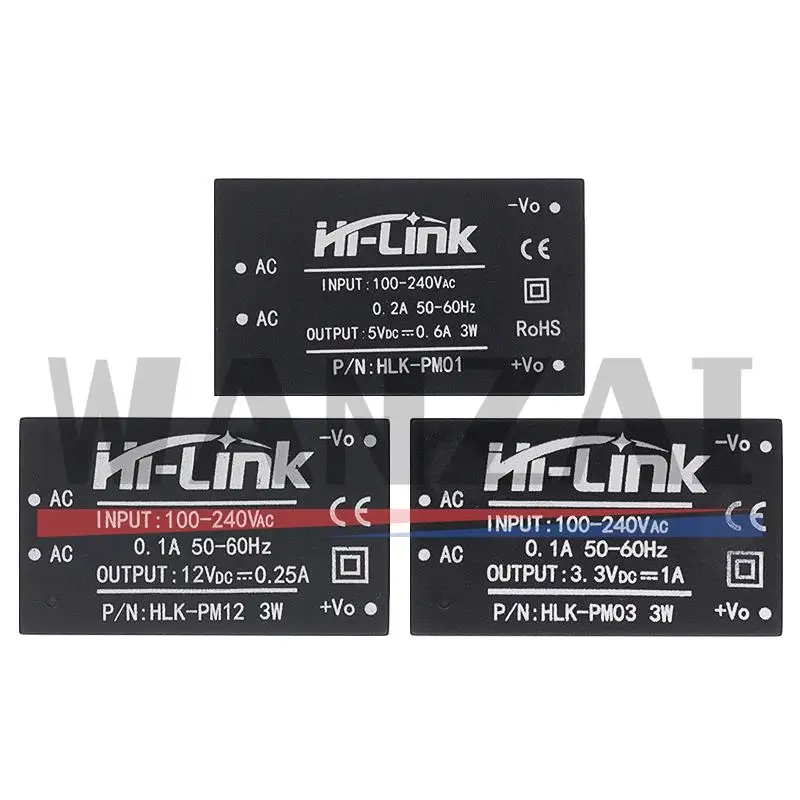 1 sztuk HLK-PM01 HLK-PM03 HLK-PM12 AC-DC 220V mini moduł zasilania, inteligentny moduł zasilania przełącznika domowego