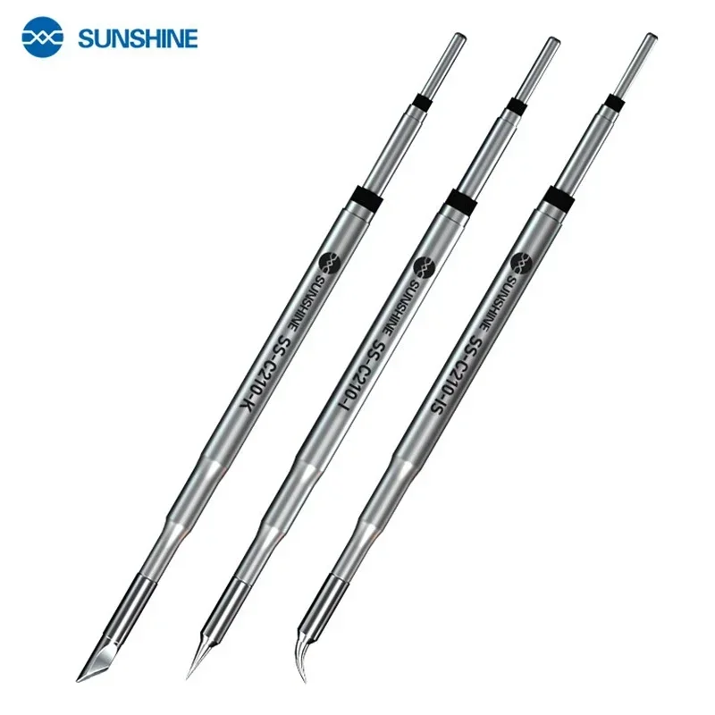 SUNSHINE SS-C210 Series Integrated Soldering Iron Tips Rapid Temperature Recovery High Precision for Welding Station Handles