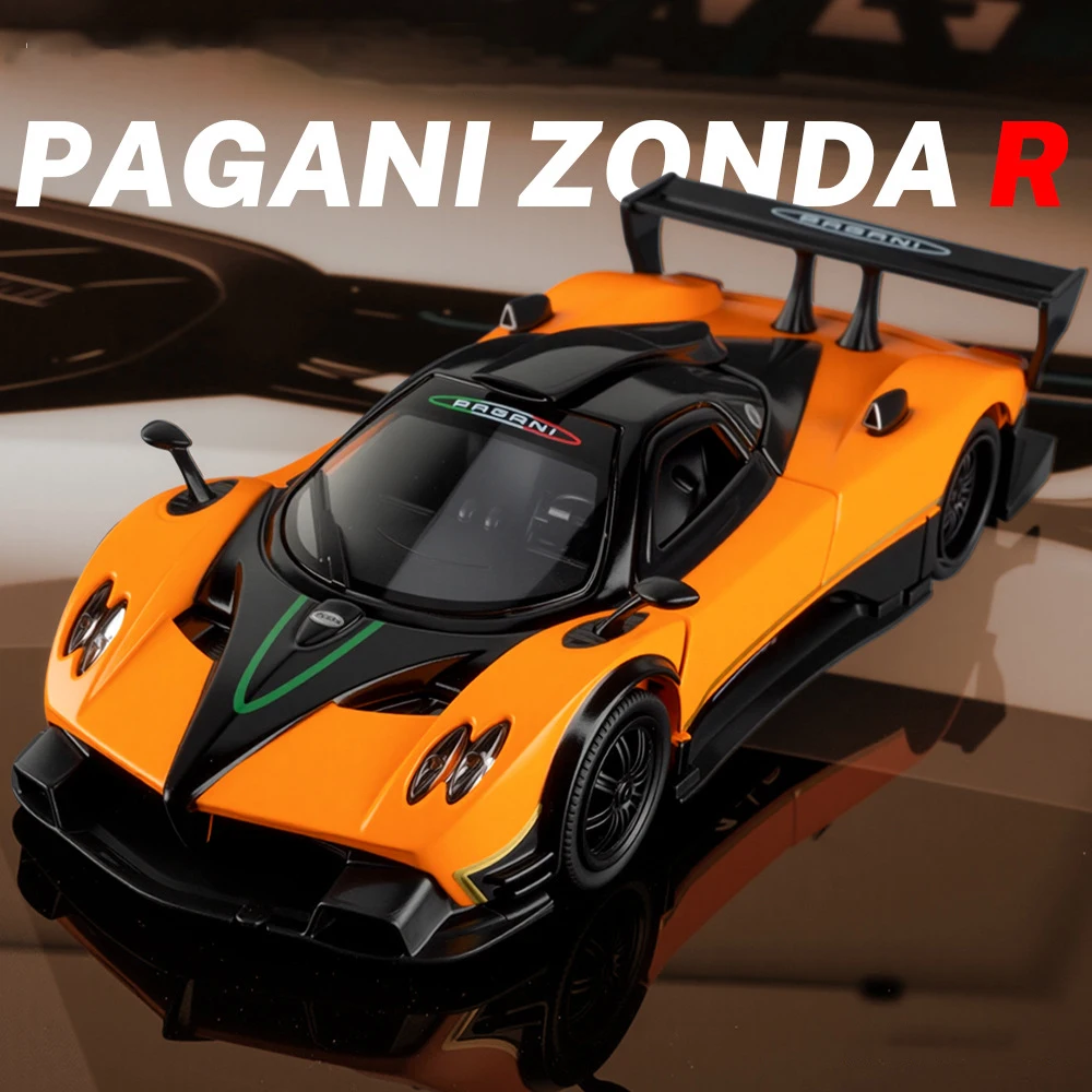 

1:32 Pagani Zonda R суперкар, модель автомобиля из сплава, звук и свет, детская игрушка, коллекционные предметы, подарок на день рождения