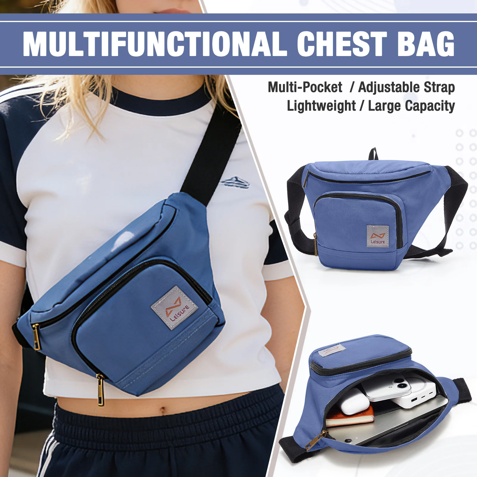 

Нагрудная сумка для мужчин и женщин, мужская сумка через плечо, сумка-кроссбоди, нагрудная сумка для бега, сумка для путешествий, походов, спорта, велоспорта, тренировок и фитнеса