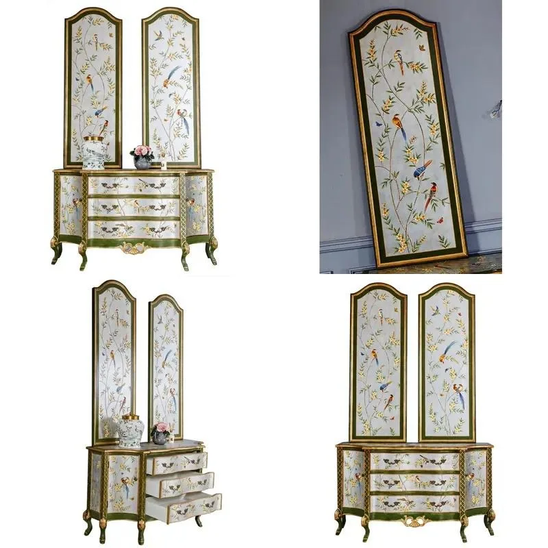 Oversized Wall Painting Classical Elegance Flip Art Brass Wood Home Decoration 1 Piece