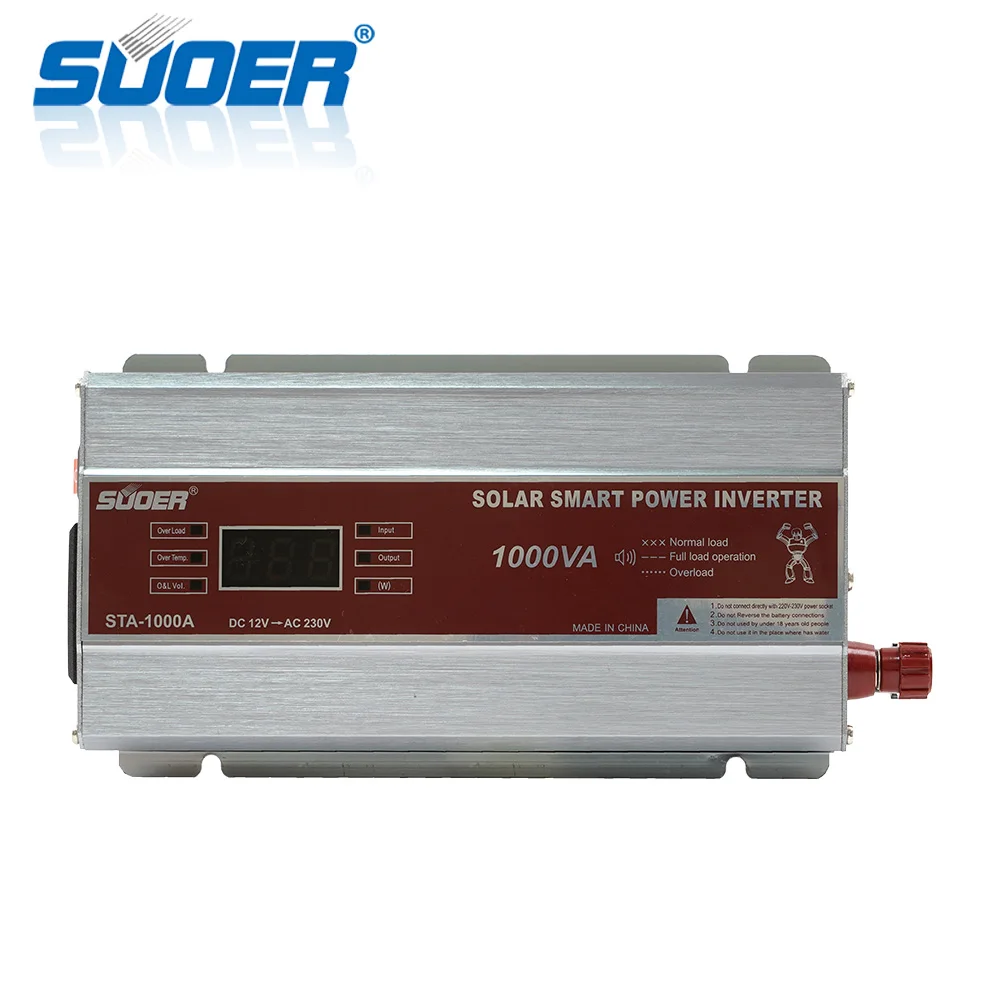 

Suoer【Modified Sine Wave】I high frequency correction wave solar inverter 12v 220v inverter 1000W solar power inverter(STA-1000A)