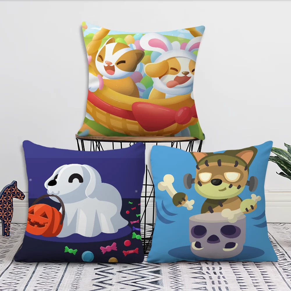 Cartoon A-Adopts Cute Me Pillow Case Square Cushion Room Bedroom Headboard Sofa Living Backrest Car Accessories Nap Time