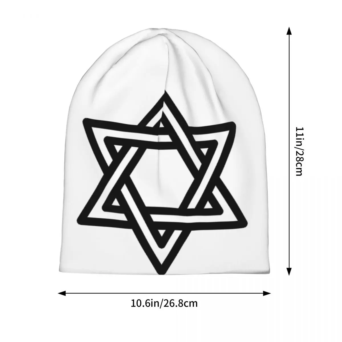 Happy Hanukkah Skullies Beanies Hat Star of David Hip Hop Unisex Street Cap Warm Head Wrap Bonnet Hats