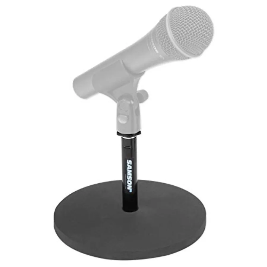 حامل ميكروفون لسطح المكتب Samson MD5 مع قاعدة مرجحة لـ Rrding Studio Podcast