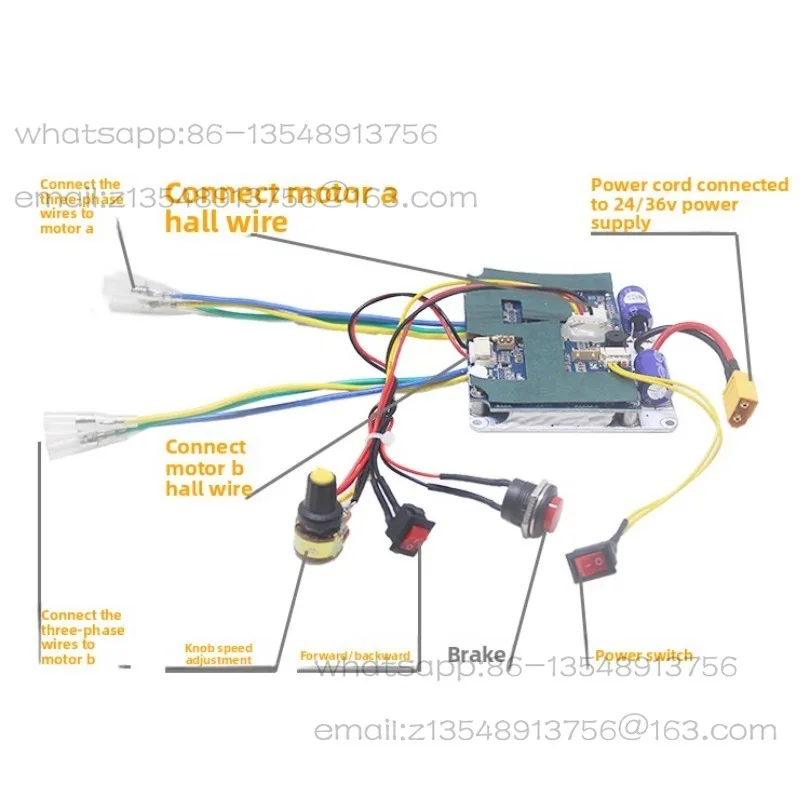 DC brushless drive controller motor motor 24/36V high power and high torque programming PLC automation
