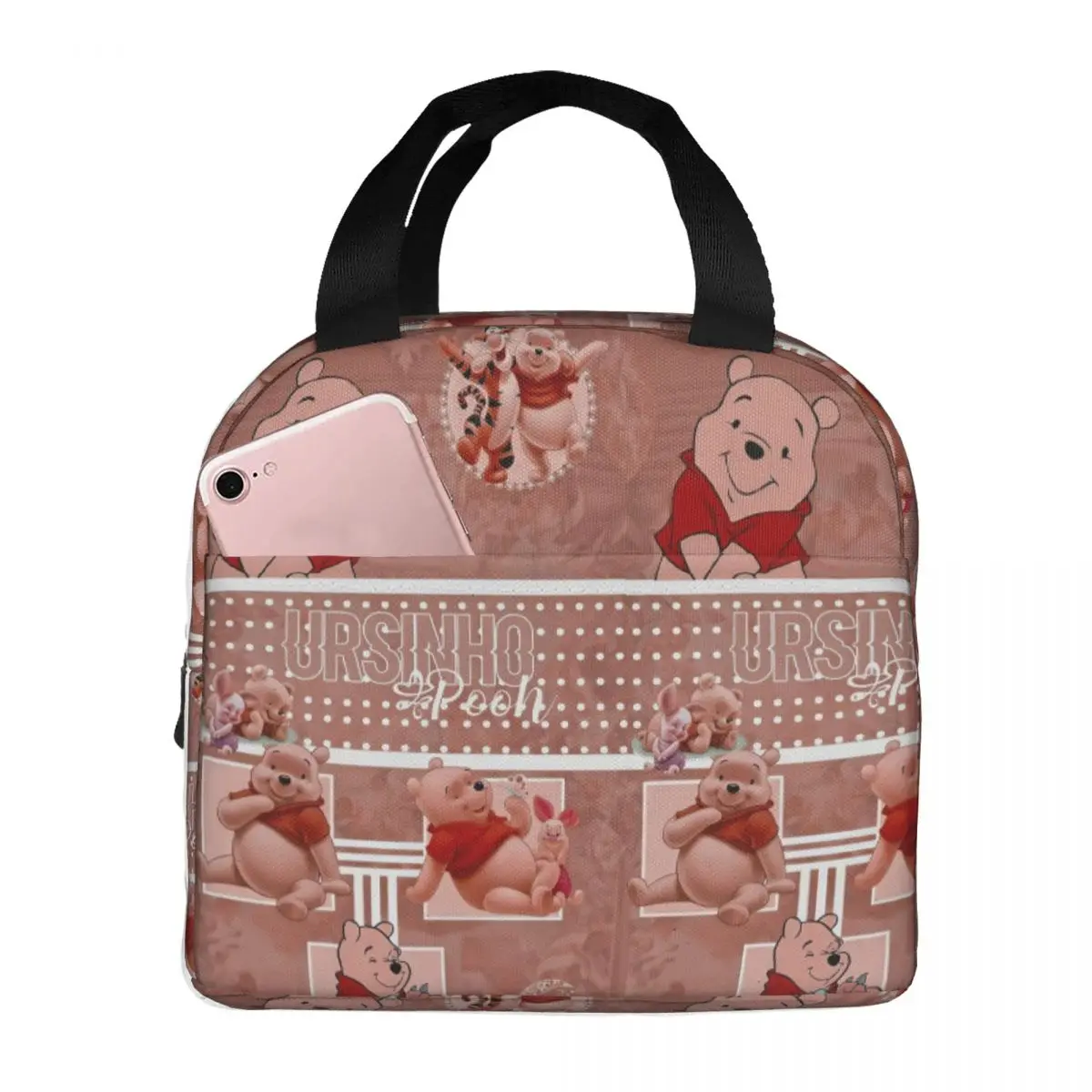 Winnie The Pooh Insulated Lunch Bags Thermal Bag Meal Container Leakproof Tote Lunch Box for Men Women Work Picnic