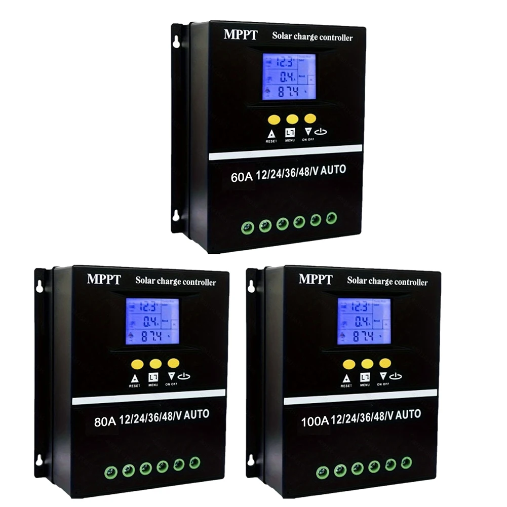 100A/80A/60A MPPT Solar Panel Battery Intelligent Regulator 12V/24V/36V/48V Solar Controller Battery Intelligent Regulator