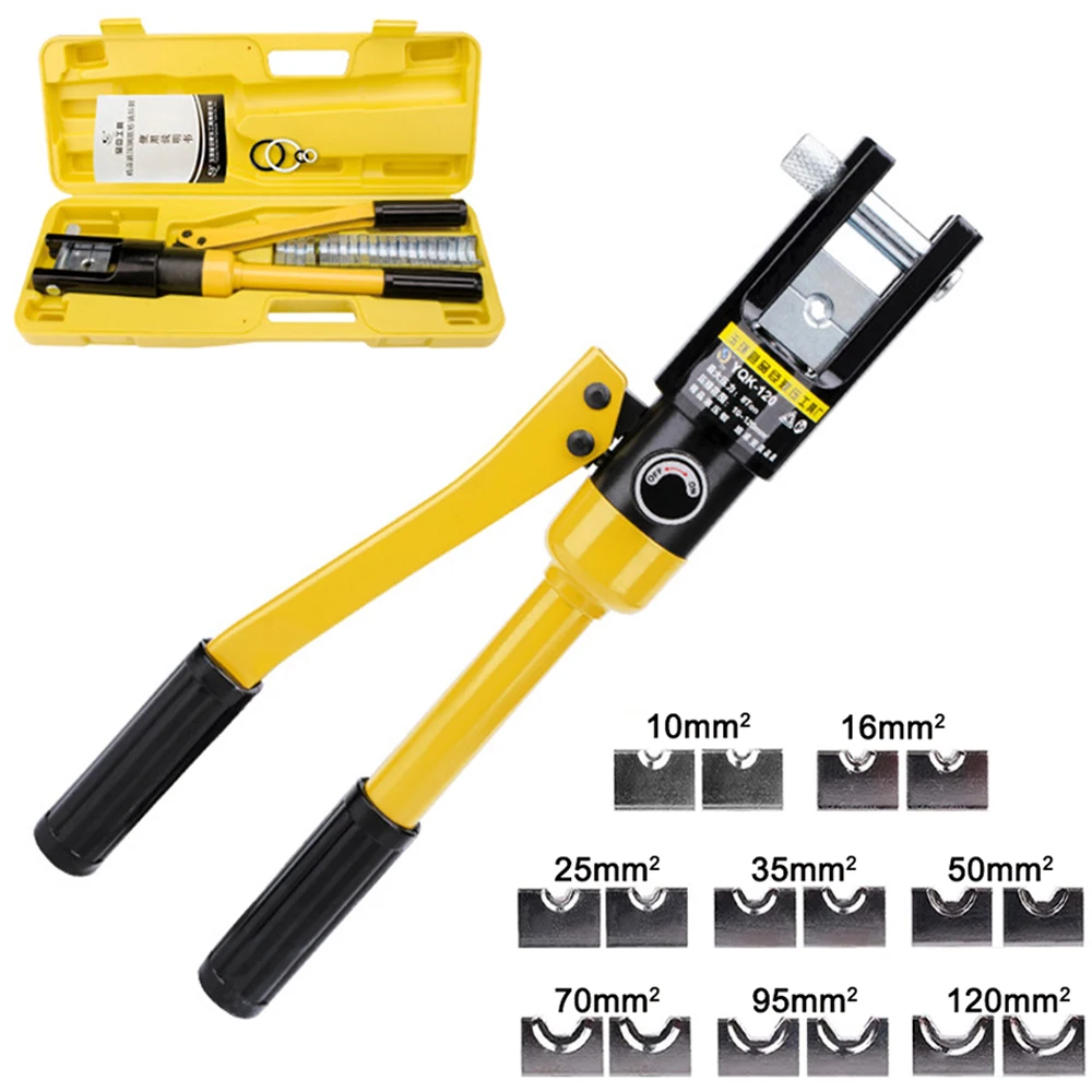 New Type 10—120mm² Hydraulic Crimping Tool YQK-120 Pressure 10T Household Hydraulic Pliers DIY Cable Terminal Crimping Pliers