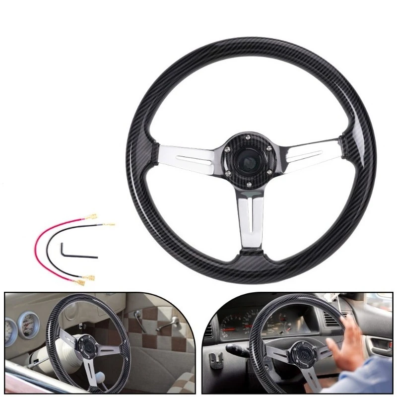 Suitable for car modification 14-inch acrylic steering wheel 345mm racing sports steering wheel