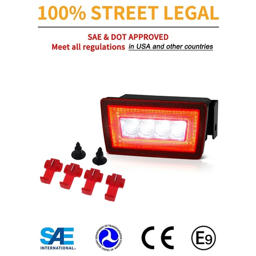 Imagen 2 del producto Luz antiniebla trasera para Subaru WRX STI, LED roja, estilo F1, tercera lámpara trasera de freno, 2011-2021