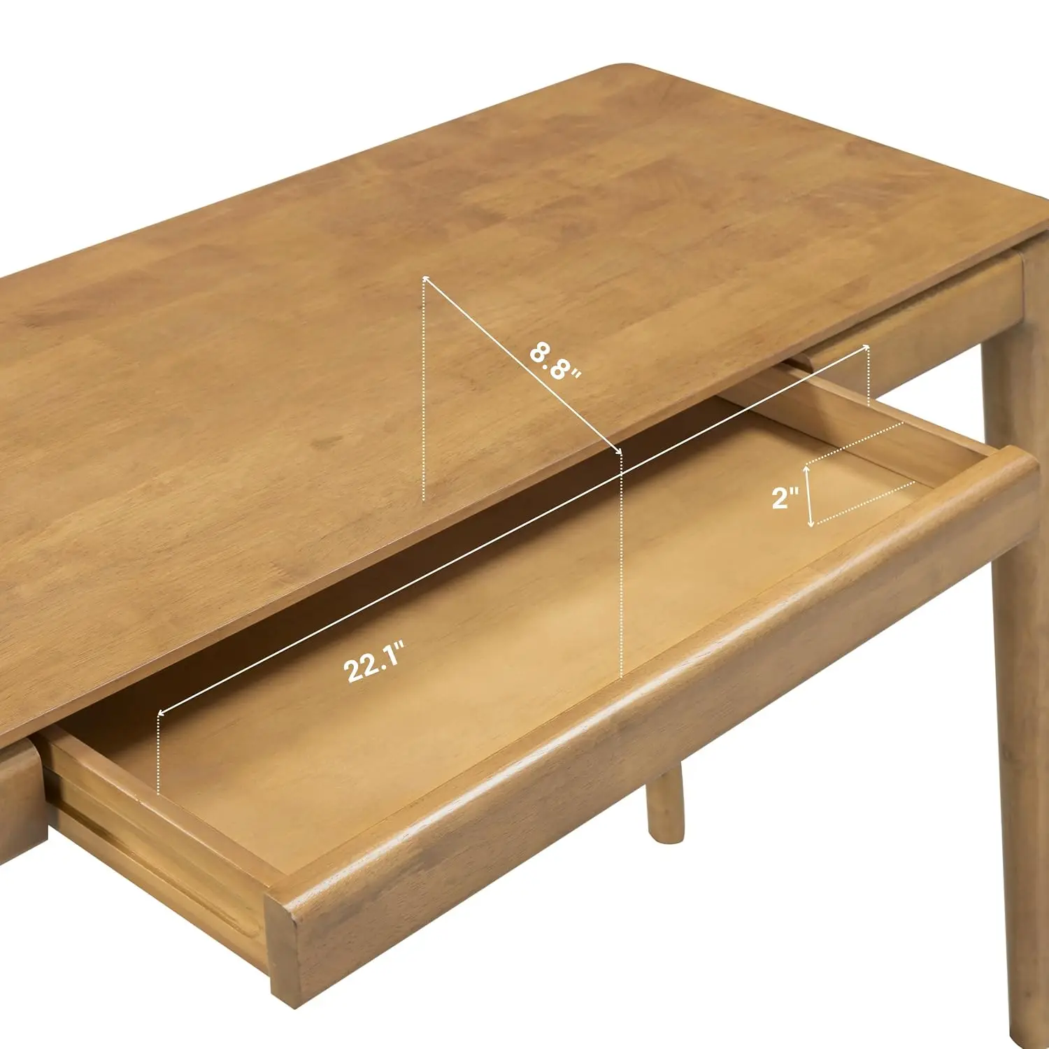 Solid Wood Console Table Hidden Drawer Waterproof Heat Resistant Narrow Hallway Living Room Foyer 47-Inch, Customized
