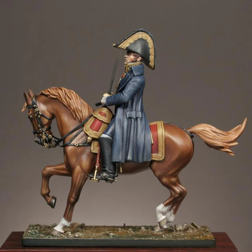 Resin soldier 1/32 ancient man officer with horse soldier Model Unassambled Unpainted Figure Building Kit