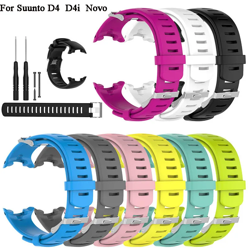 Strap For SUUNTO/D4/D4i/NOVO watch band Creative graffiti style Silicone bracelet replacement For SUUNTO/D4/NOVO Wristband