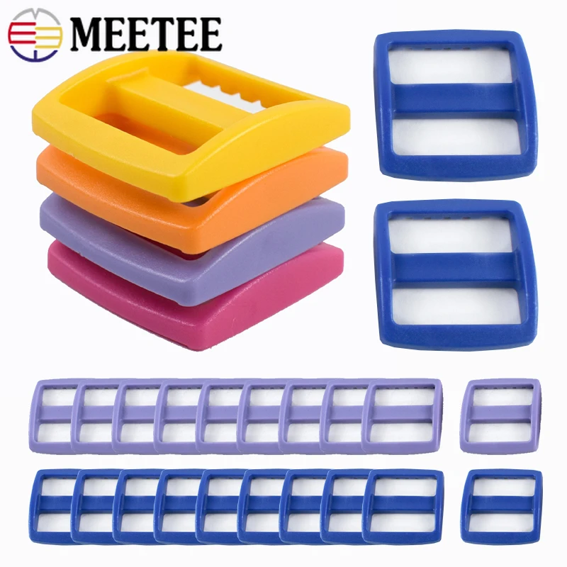 

50/100/200P 10/15/20/25mm Plastic Belt Buckle Backpack Strap Tri-Glide Slider Clasp Pet Collar Adjust Loops Hook Bag Accessories