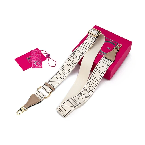 PG-Correa de hombro portátil para mujer, accesorios de equipaje con textura Jacquard clásica Retro de marca de lujo a la moda