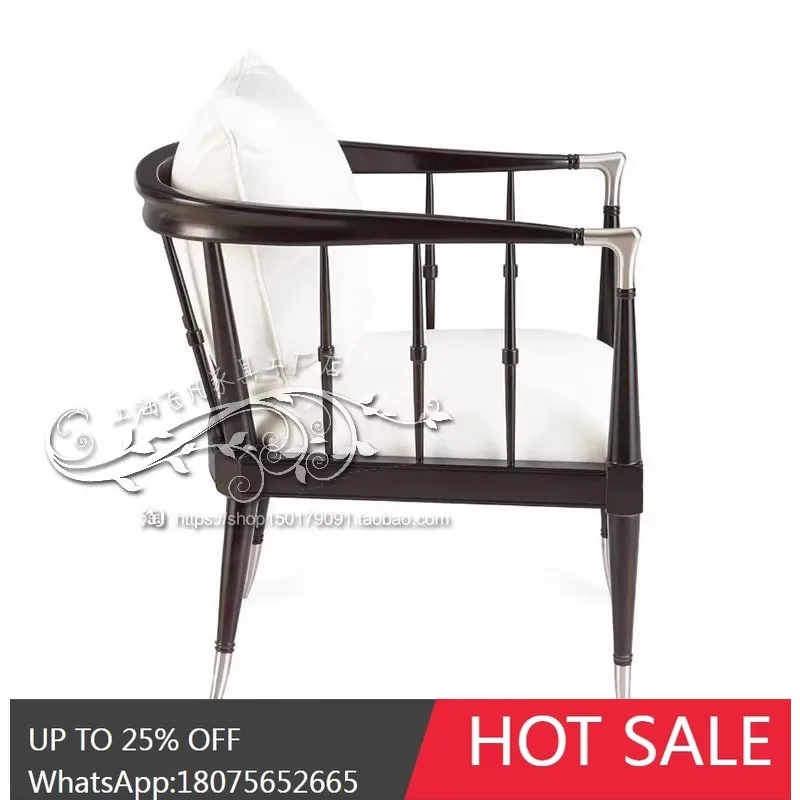 SGF French art negotiation chair American solid wood single sofa chair light luxury creativity