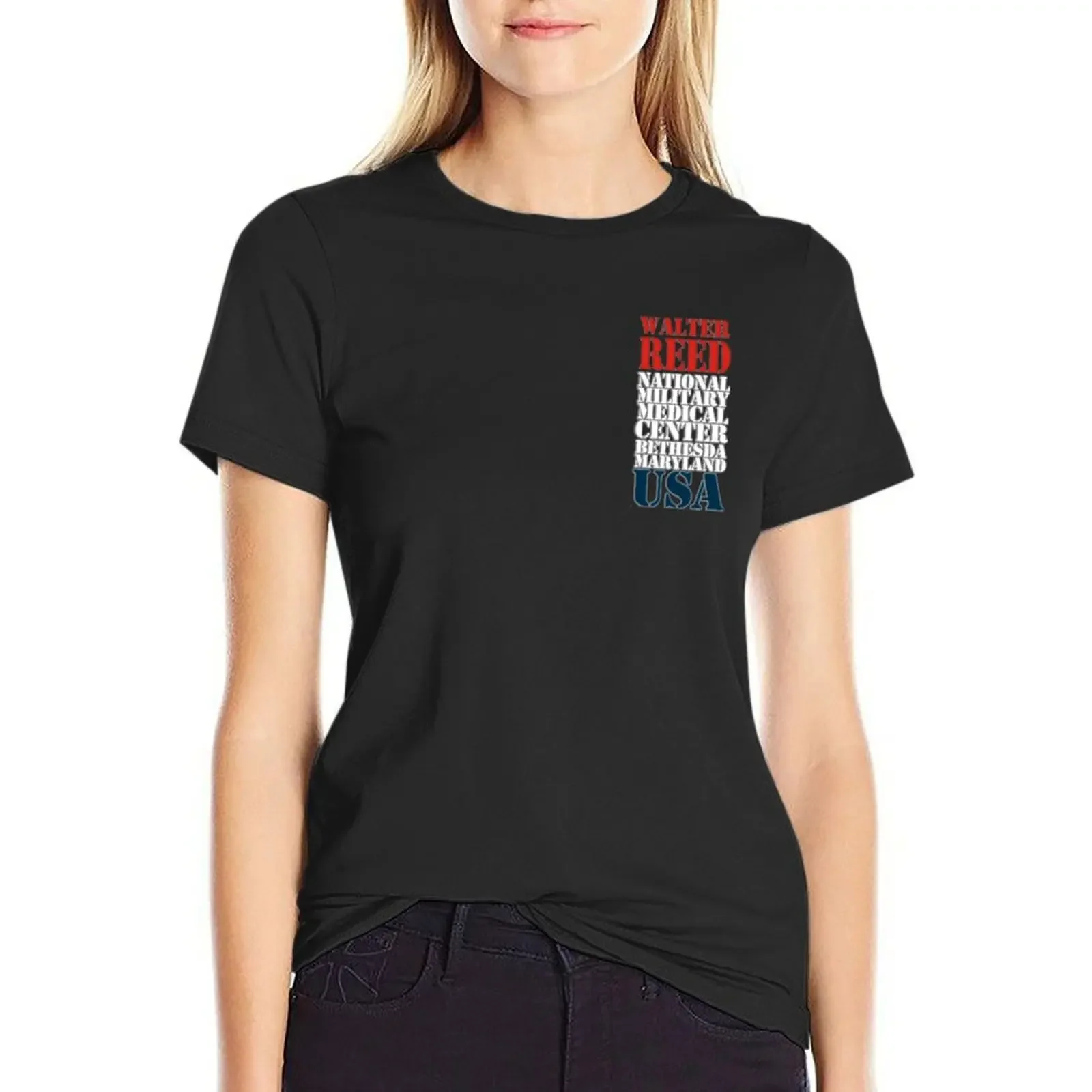 

Walter Reed National Military Medical Center T-Shirt sports fans female cute tops t-shirt dress for Women sexy