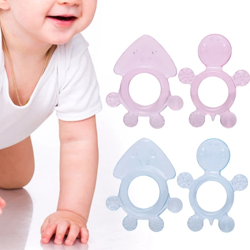 Lovely Shape Silicone Baby Teether Soft Infant Toothbrush Toy Soothing Gum Relief Baby Teething Accessory for Boy Girls