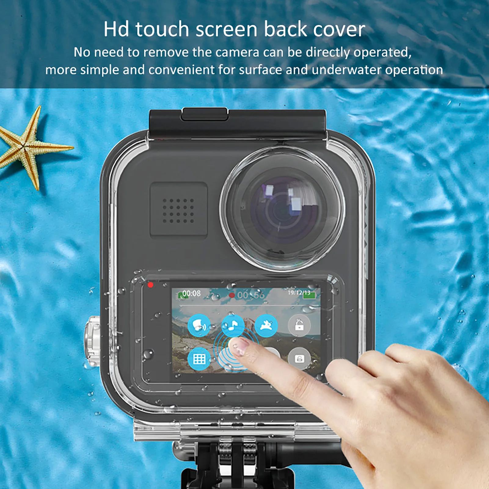 Camera Protecting Diving Case Waterproof Housing Shell Cover Camera Protecting Diving Case for GoPro Max Panoramic Camera