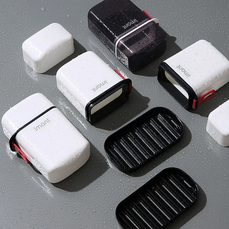 

Travel Portable Soap Box With Lid Sealed Leak Proof Drainable Soap Case Storage Dishes Bathroom Drain Tray For Outdoor Container