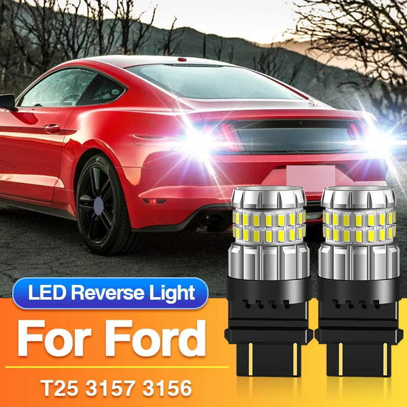 2×3157 T25 LED Reverse Light 3156 P27/7W Back Up Lamp for Ford Mustang/Escape/Crown Victoria 2000-2011, Canbus Car Bulb No Error