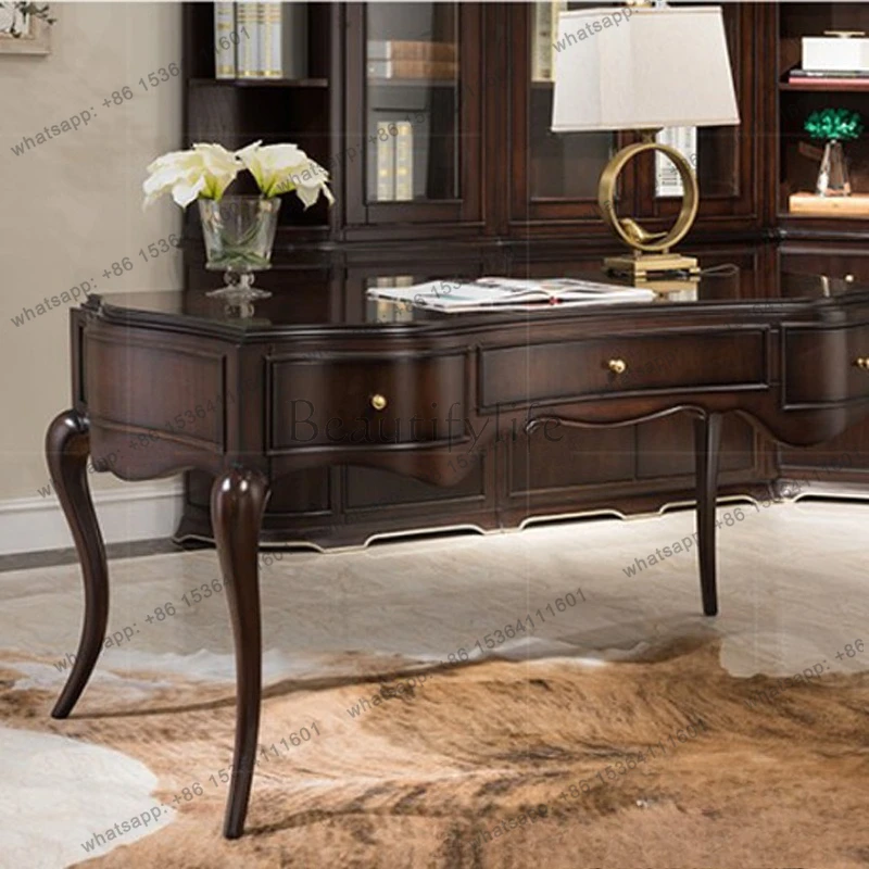 French neoclassical solid wood desk simple desk desk