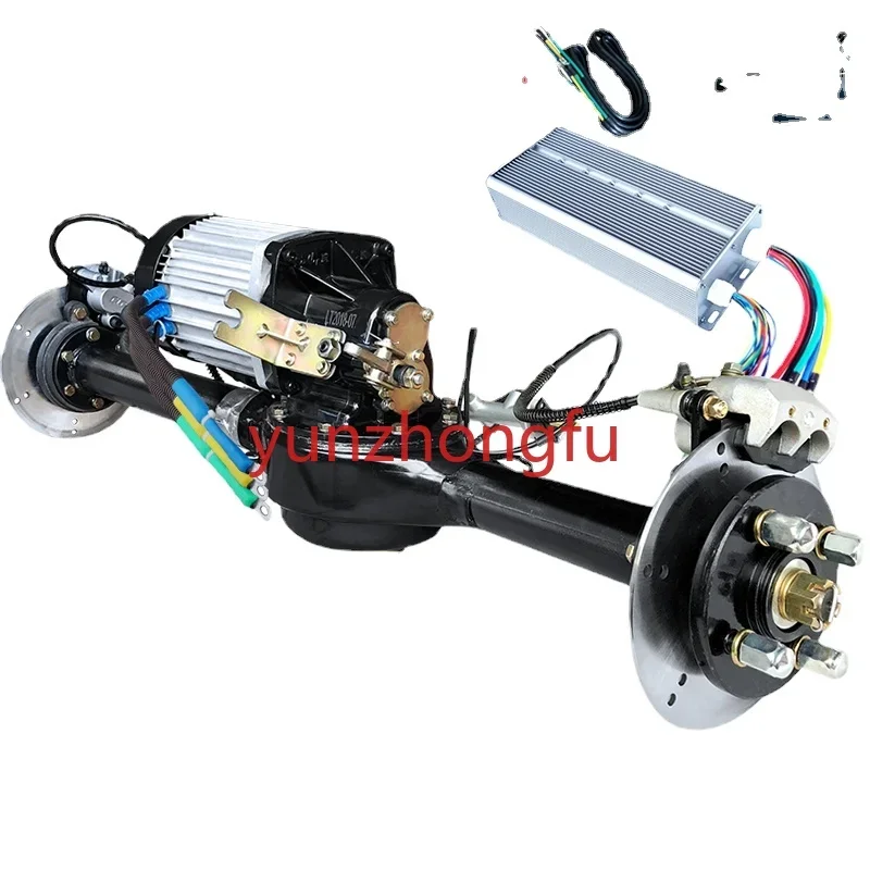 Electric Tricycle Rear Axle Assembly 60v72v3000w High-Power Motor Integrated Brake Level Disc  Modification Drive