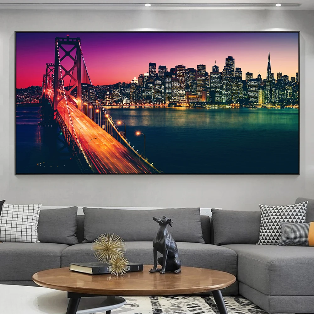 Canvas Painting San Francisco City Scenery Posters Prints Wall Art Home Decor Decorative Pictures for Living Room