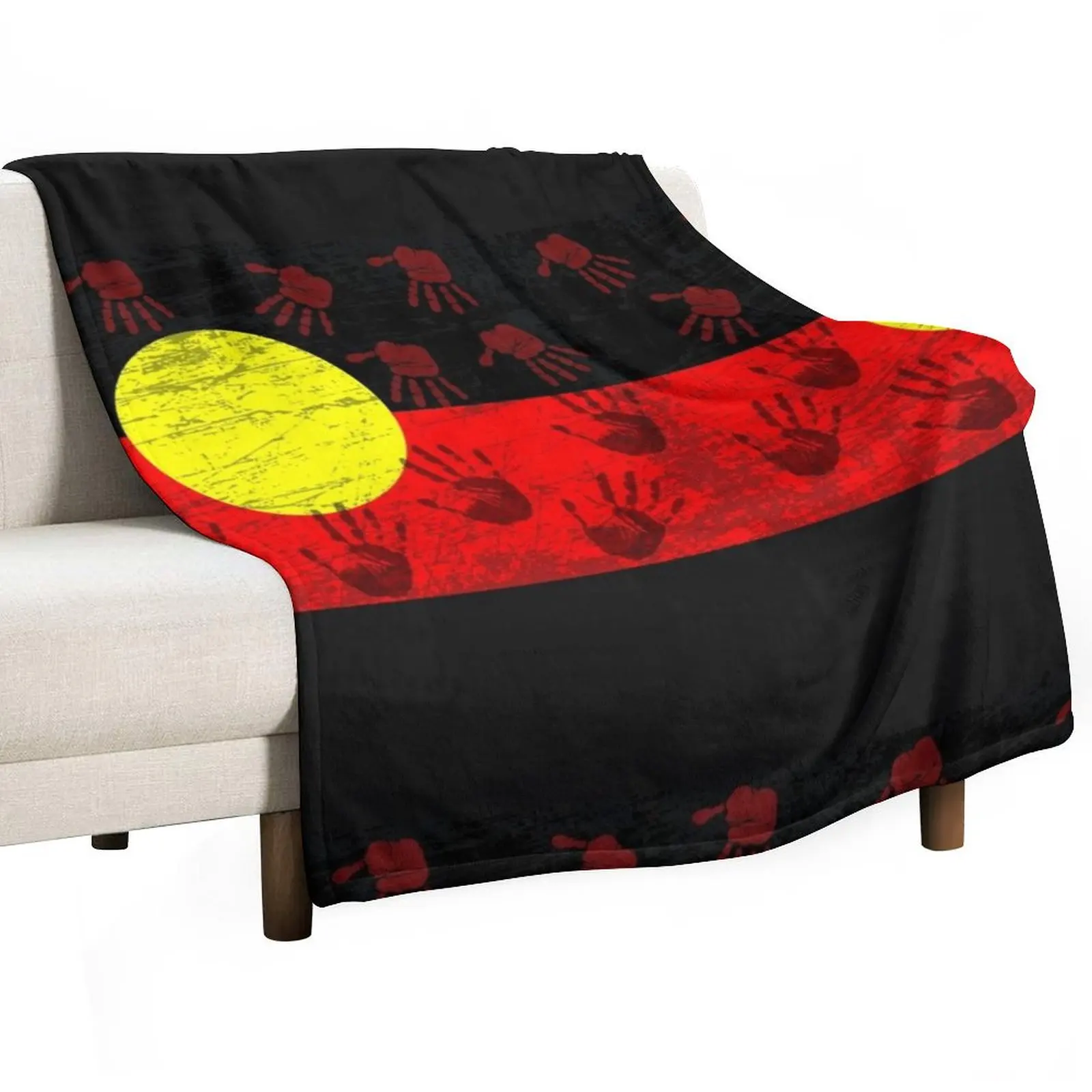 

Aboriginal Flag Fire, Aboriginal Flag Art Throw Blanket Moving heavy to sleep Decorative Sofa Comforter Blankets