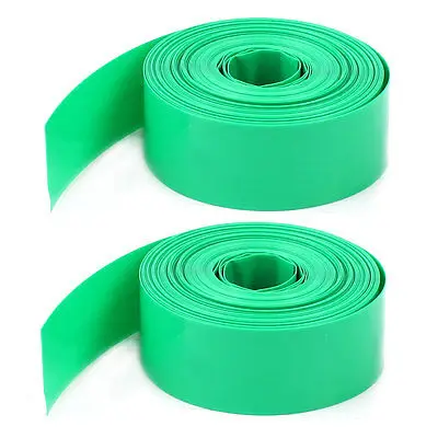 5Pcs 2m 6.5ft 23mm Green PVC Heat Shrink Tubing Wrap for 1 x AA Battery