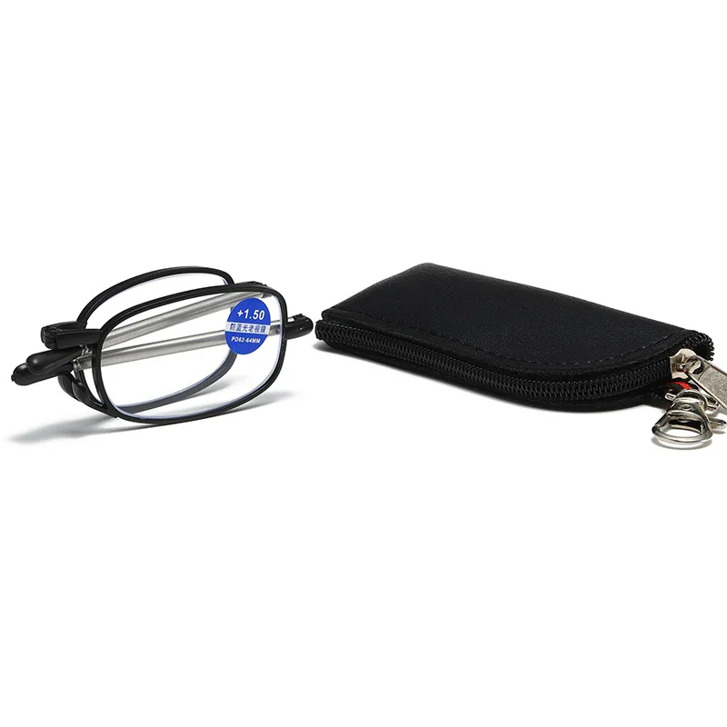 نظارات قراءة عالية الوضوح للجنسين خفيفة الوزن من الراتنج طويل النظر نظارات محمولة قابلة للطي للعناية بالرؤية نظارات القراء